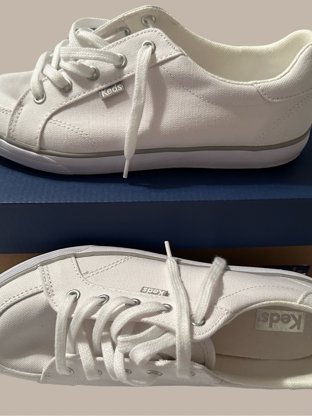 Keds Center III Canvas Sneakers - White NEW